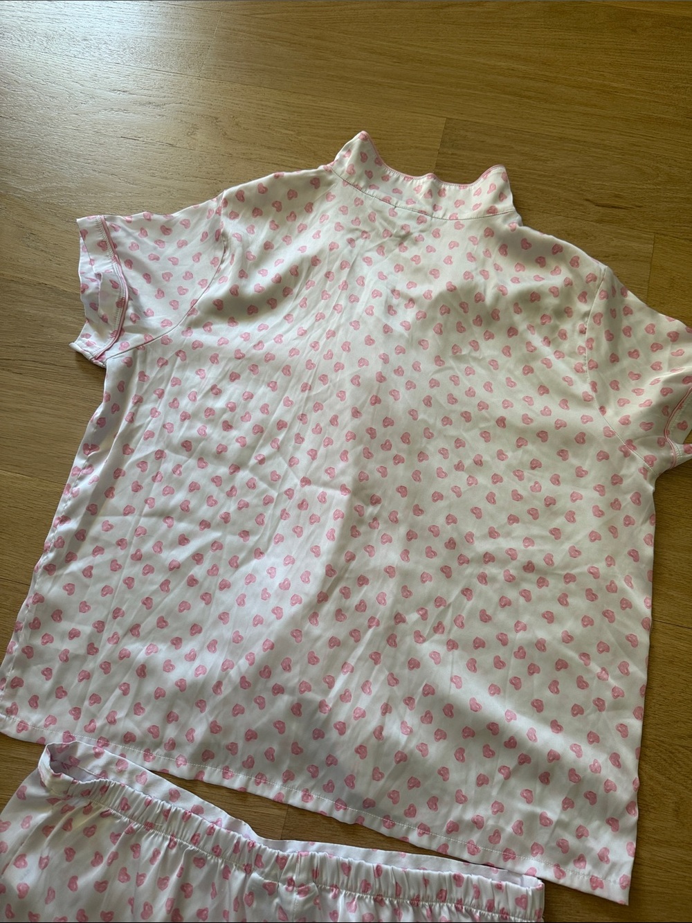 Tabitha Webb Women’s Pink Heart Printed Sleep Top & Shorts Sz XL - Picture 7 of 8